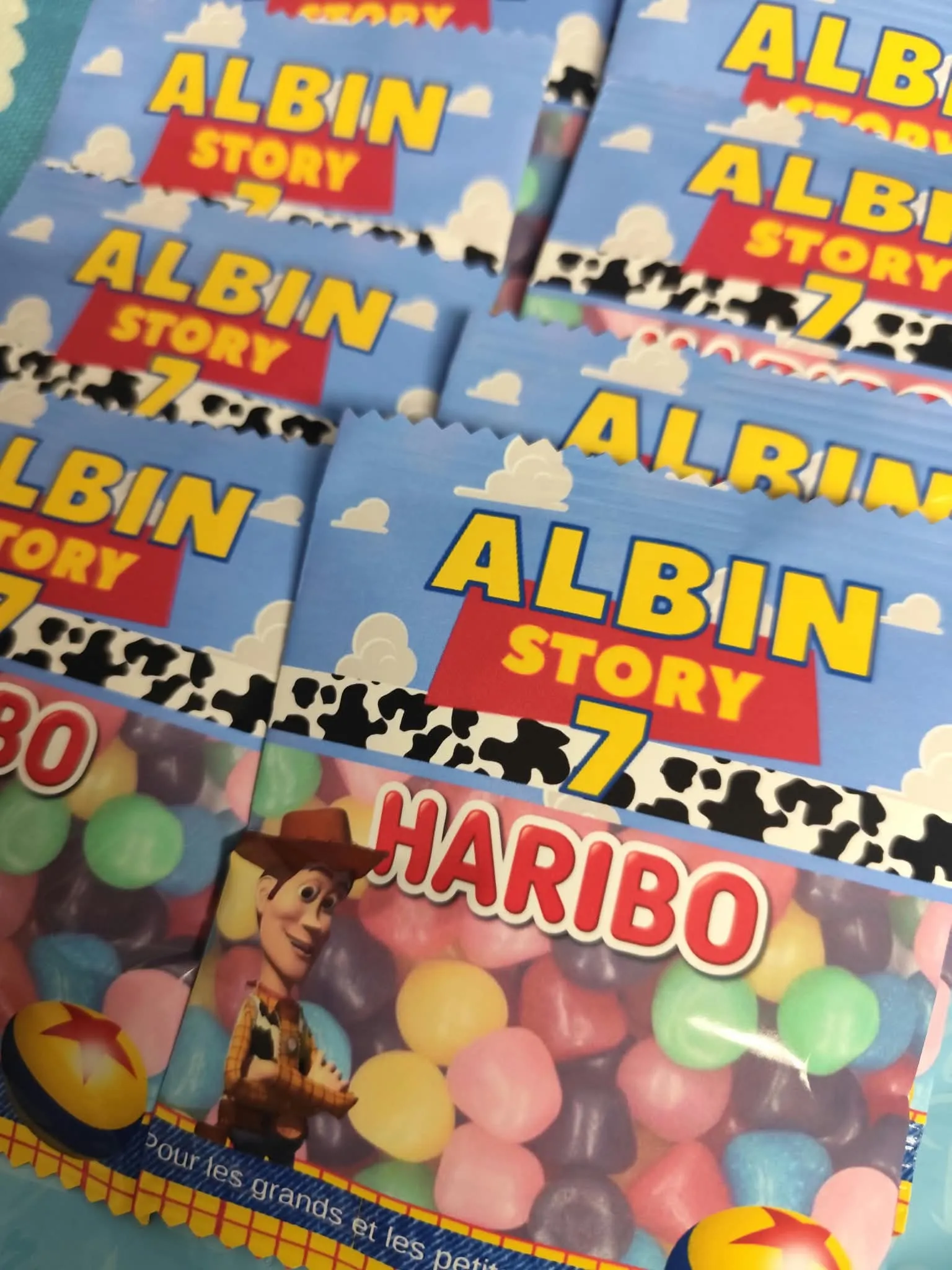 Sachets de bonbons personnalisés « Albin Story »